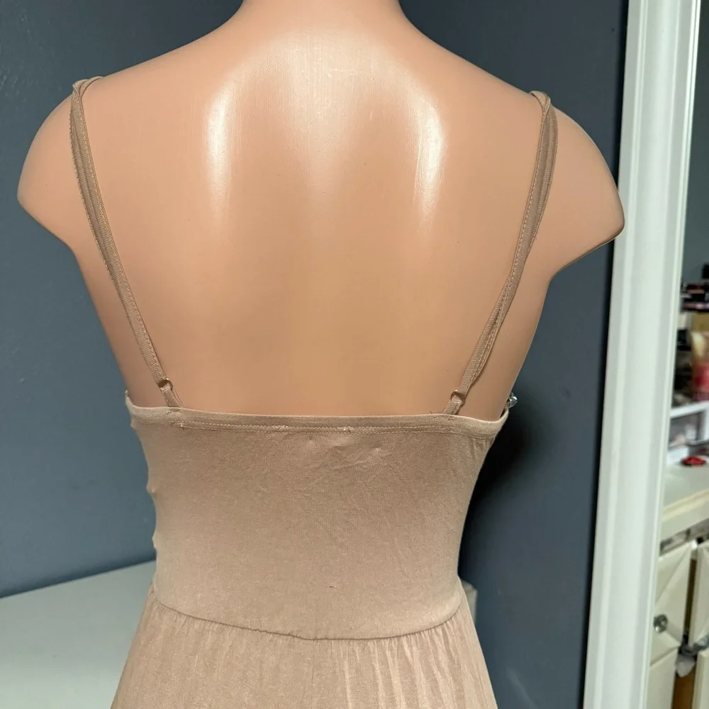 Tan Sleeveless Jumpsuit